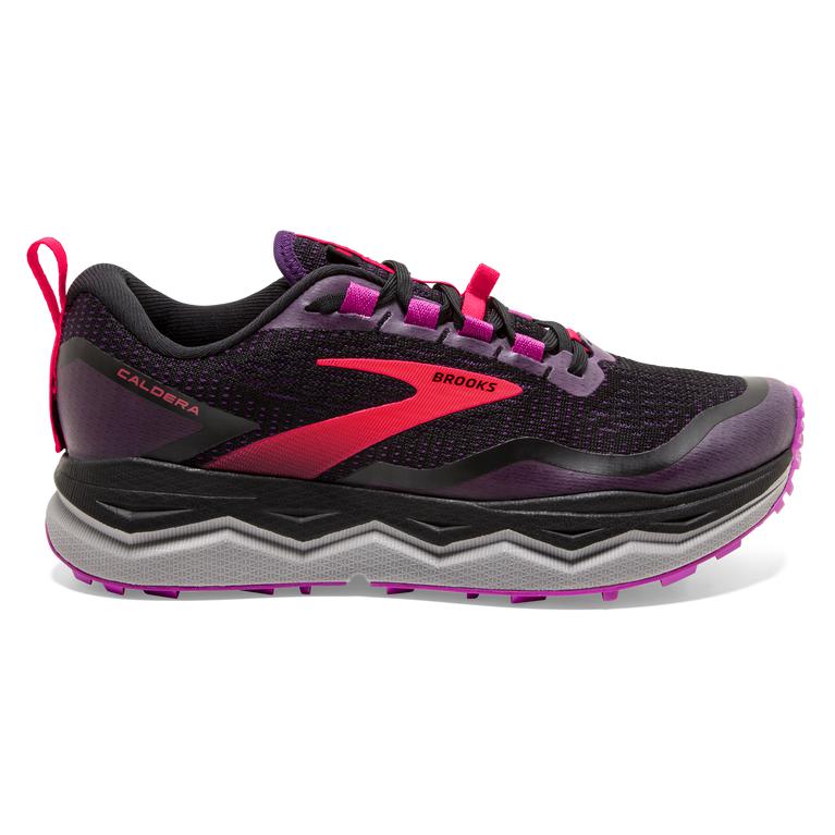 Brooks Caldera 5 Distance Womens Trail Running Shoes - Black/Fuschia/OrangeRed/Purple - Indonesia (K